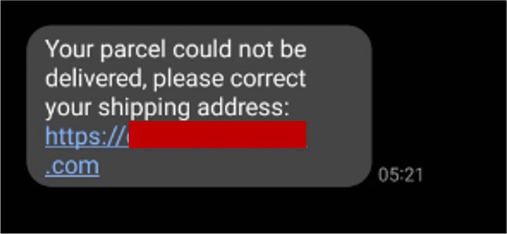 Sample fake USPS text (3/3)