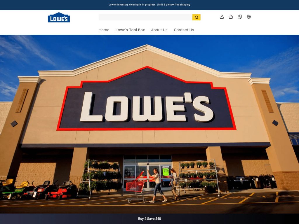 Fake Lowe’s Website — lowes-factory[.]shop 