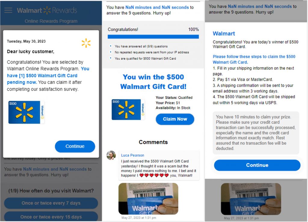 Walmart Survey Scam (1/2)