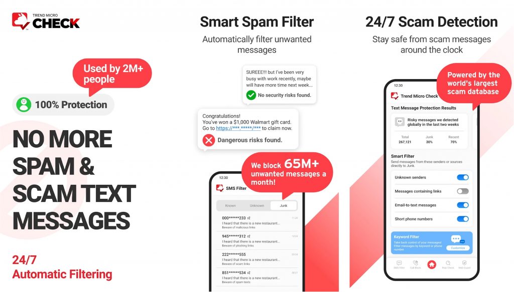 Trend Micro Check_Mobile App_Spam Filtering and Scam Detection
