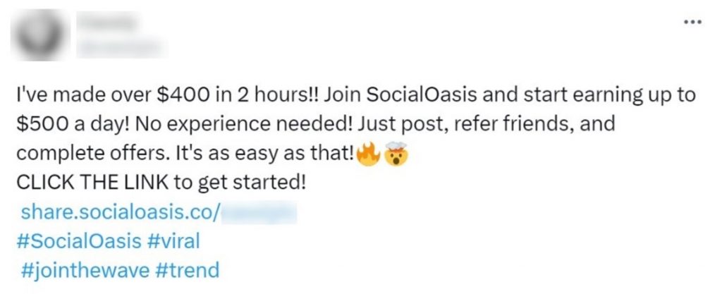 SocialOasis Twitter promo