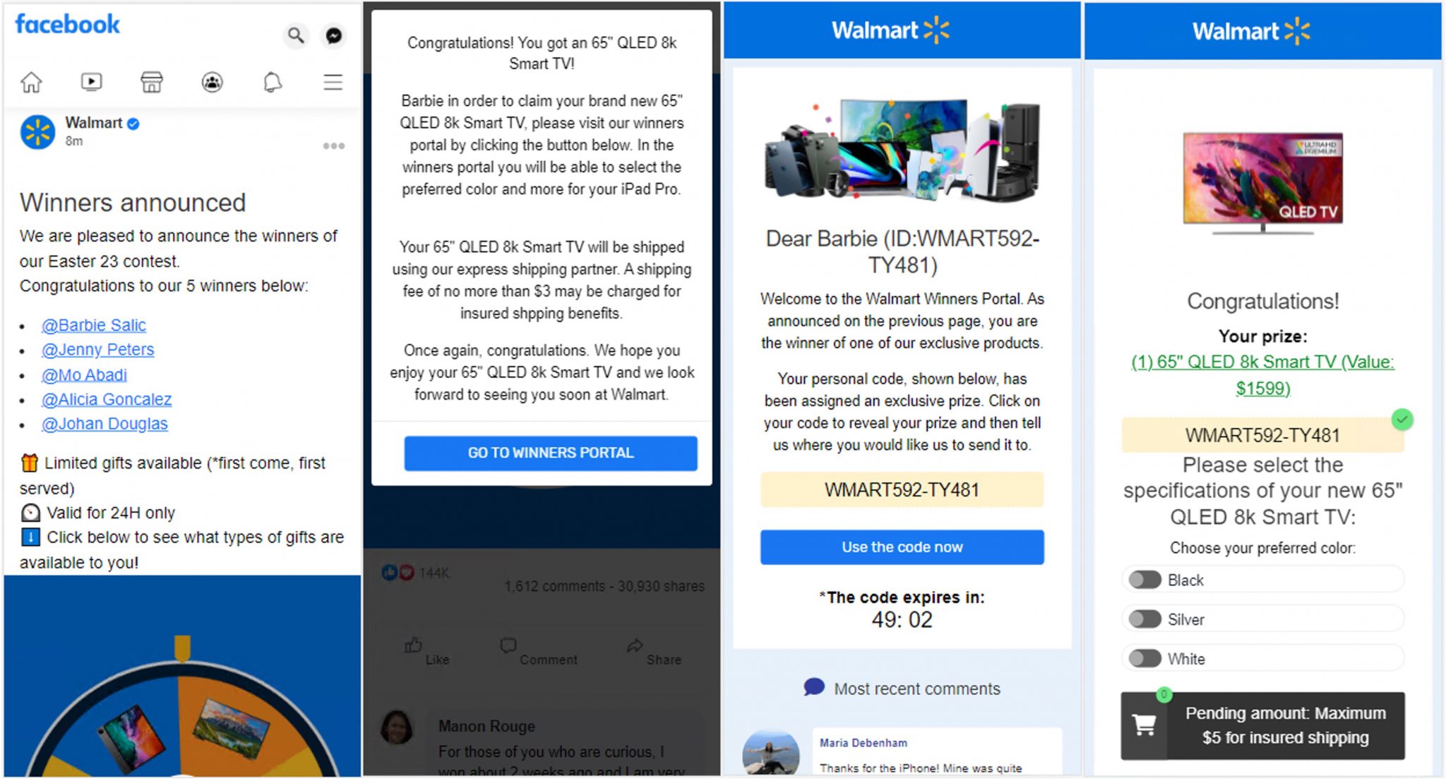 Walmart American Express Amazon Prime Day And MORE Top Scams Of The   Spot The Scam Walmart Survey Scam 2048x1103 