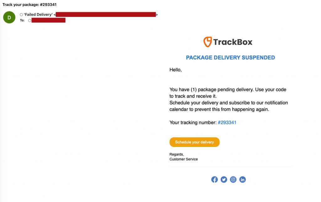Shipping Scam_TrackBox_email Phishing