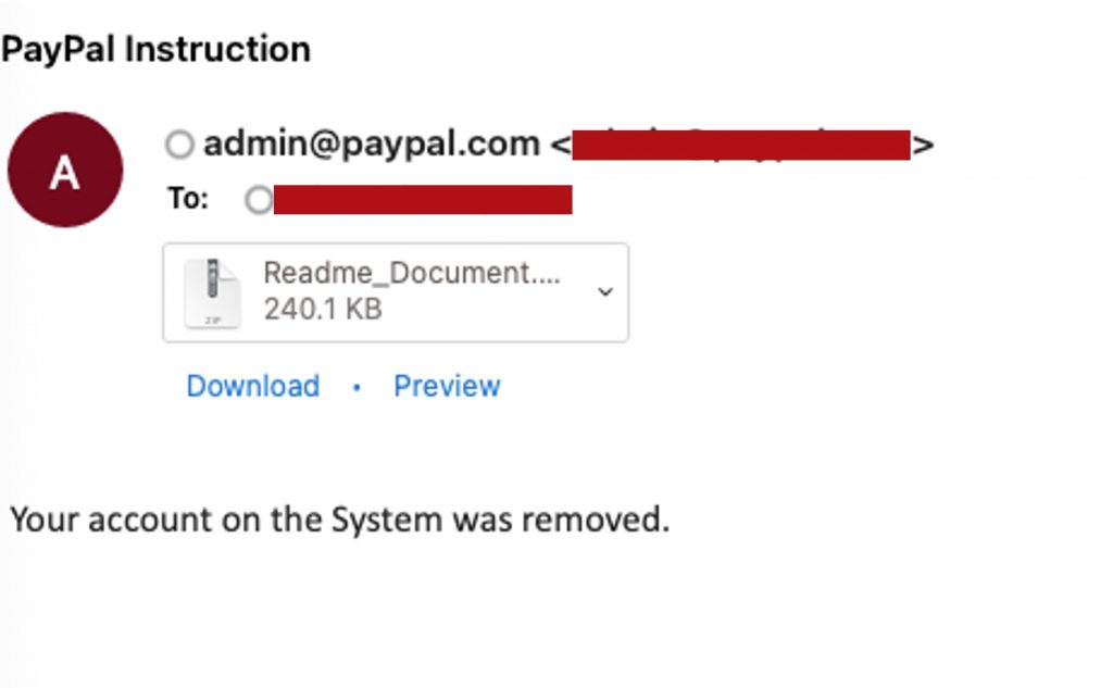 PayPal_Malicious Email