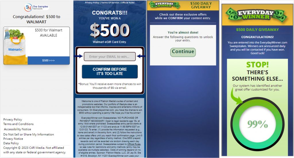 Walmart Phishing Text_500 Award Survey