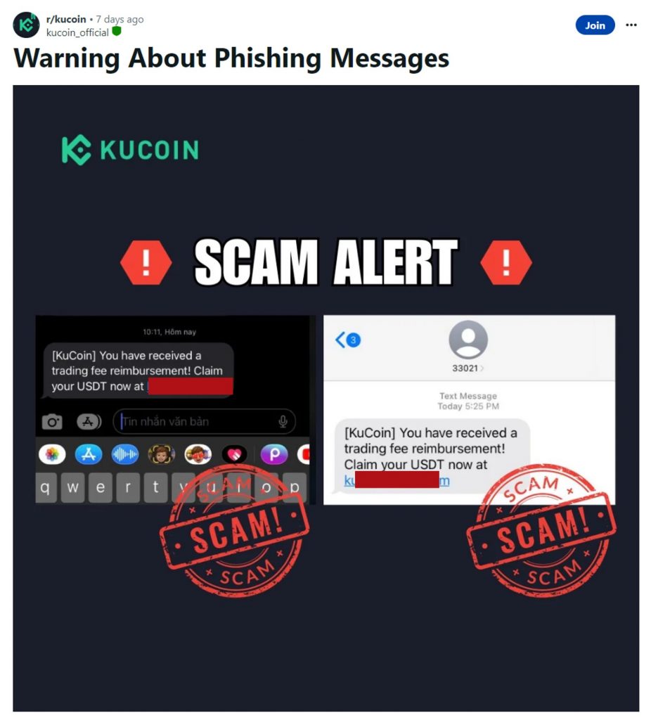 kucoinclaims scam alert