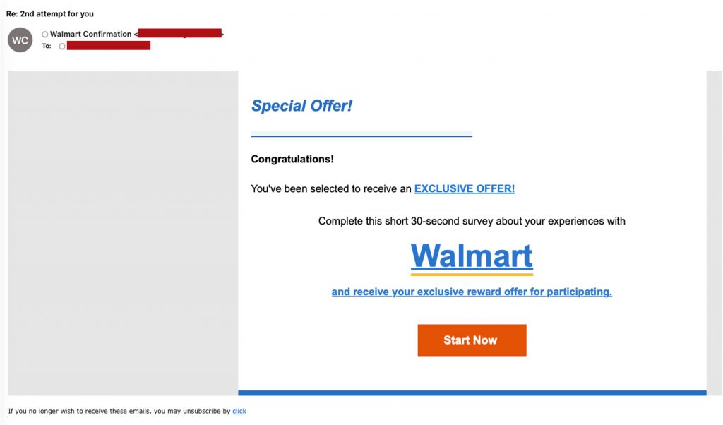 Walmart Reward Scam