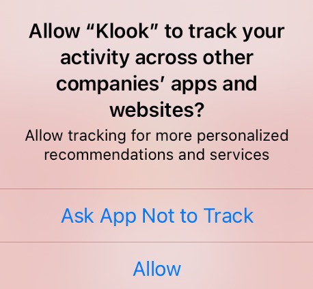 Ask App Not to Track
