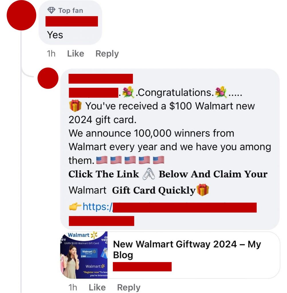 Walmart giftway 2024 scam
