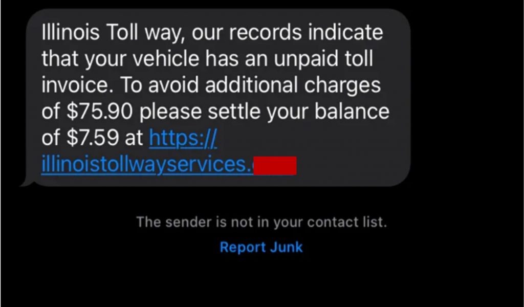 Illinois Tollway Text Scam