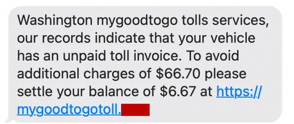 My Good to Go Scam Text