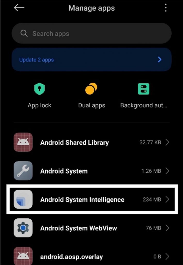 What is Android System Intelligence_Apps