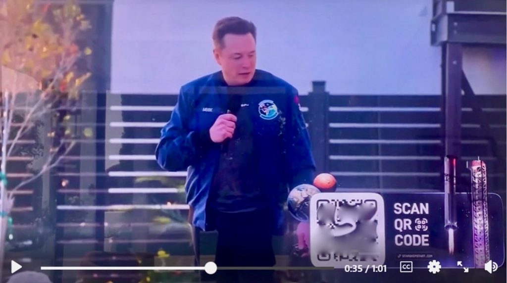 SpaceX rocket launch scam_deepfake video Elon Musk