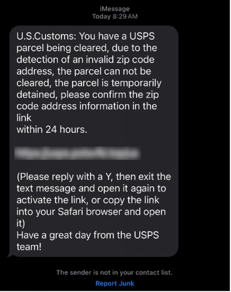 U.S. customs scam