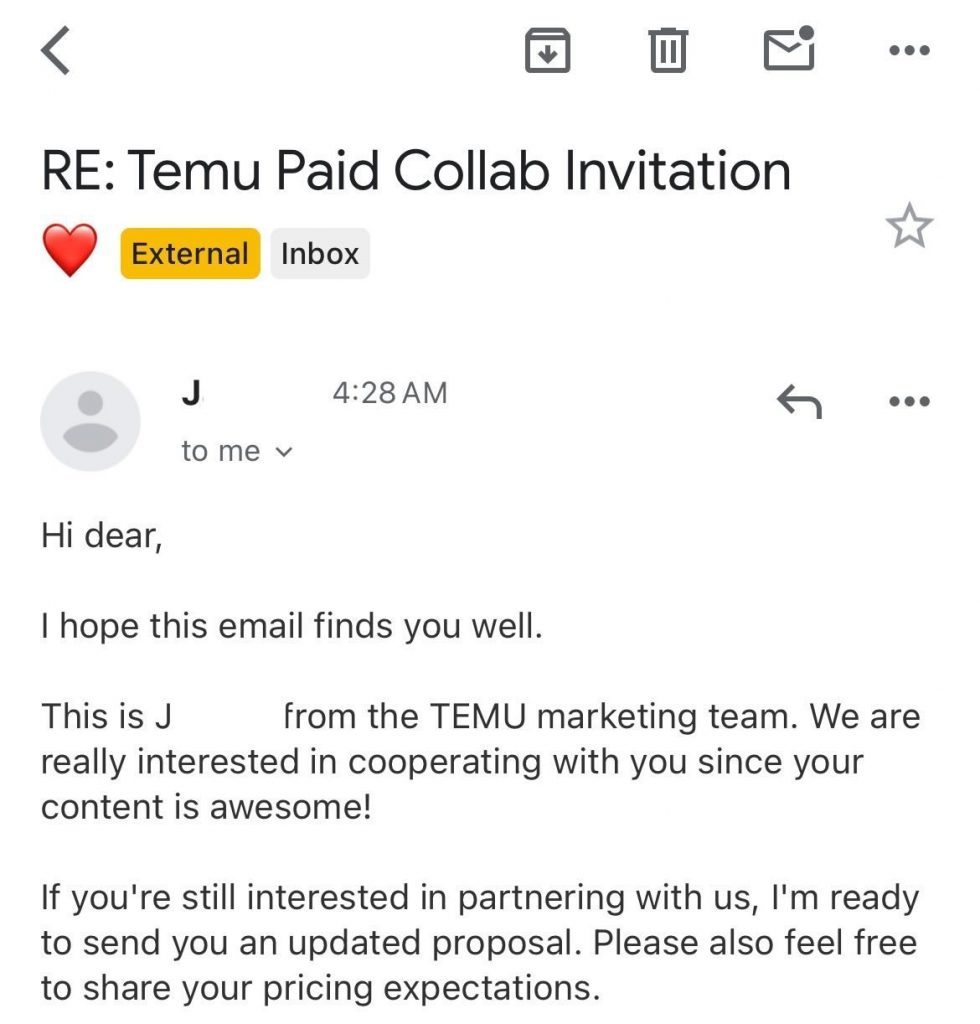 temu scam email