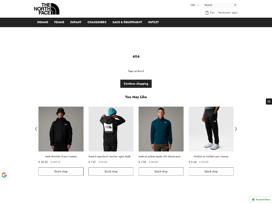 Black Friday Scams 2024_Sample fake The North Face website