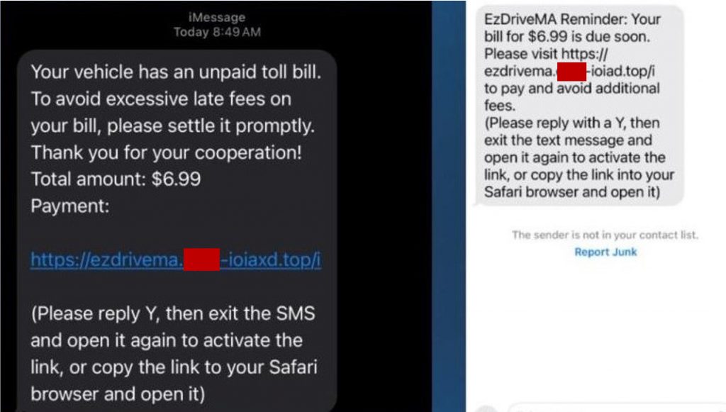 EZDriveMA Toll Scam