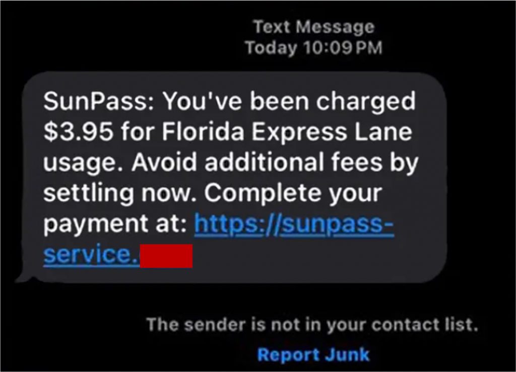 SunPass Toll Scams