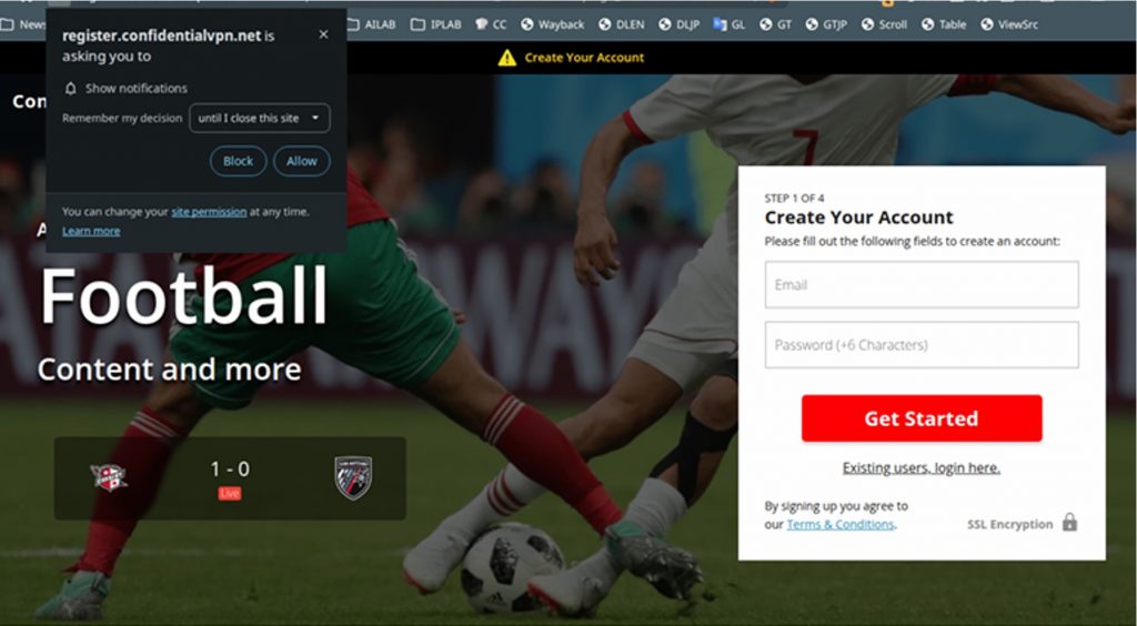 Fake FIFA livestream