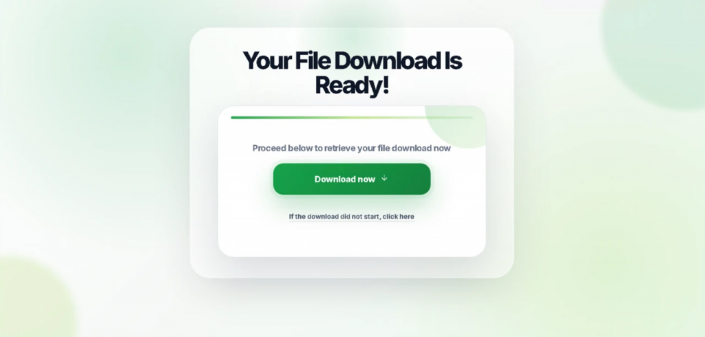 Fake movie download page
