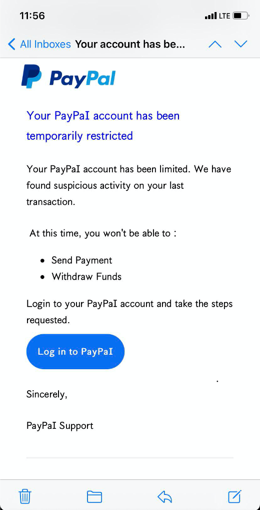 How do I contact PayPal about suspicious activity?